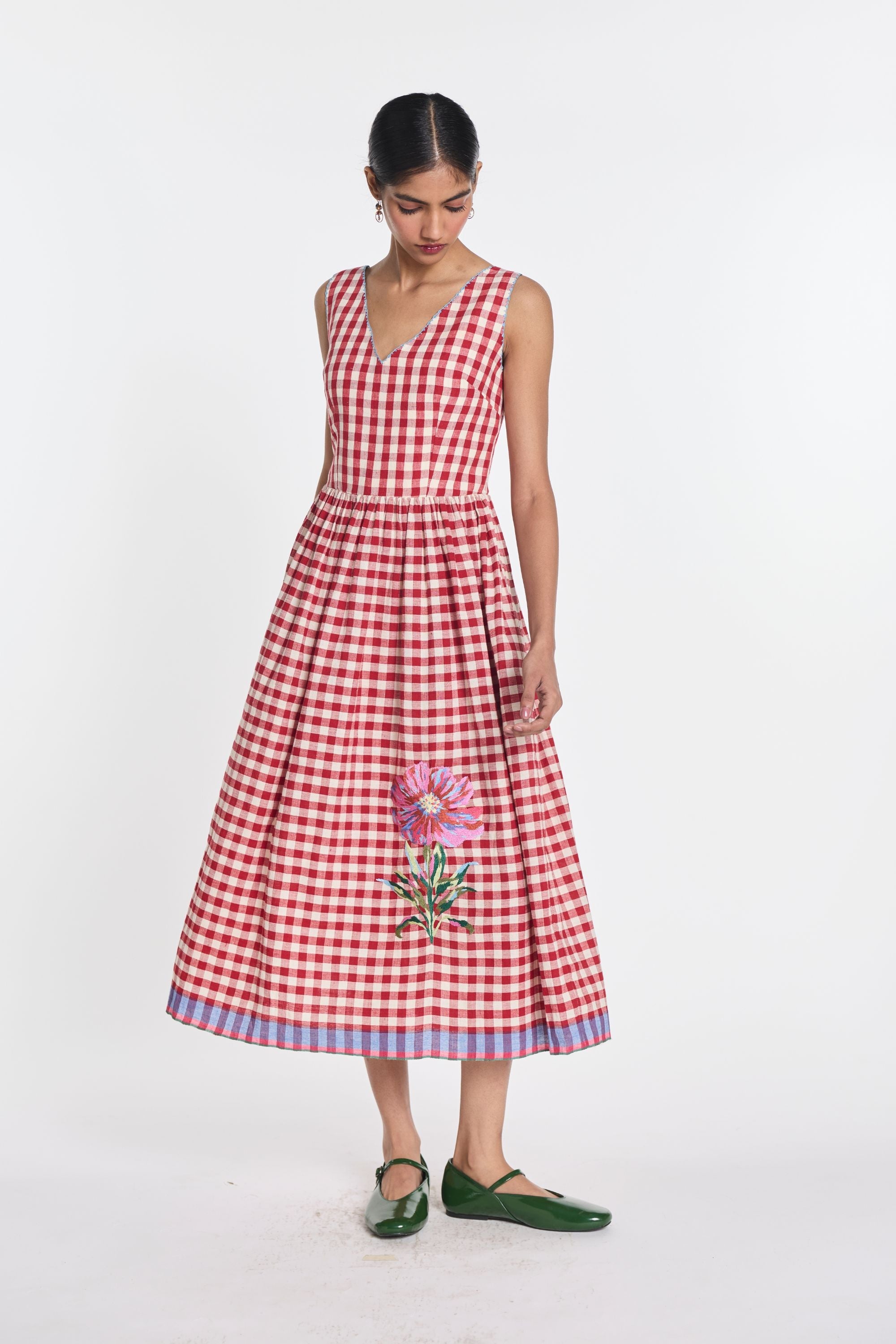 Azure Embroidered Dress