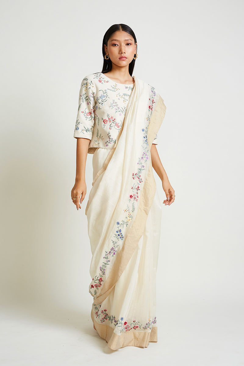 Euphorbia Embroidered Saree