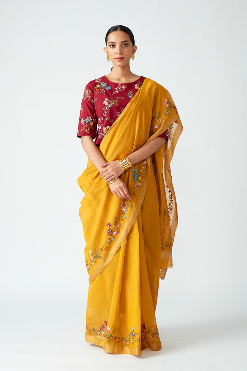 BEGONIA EMBROIDERED SAREE