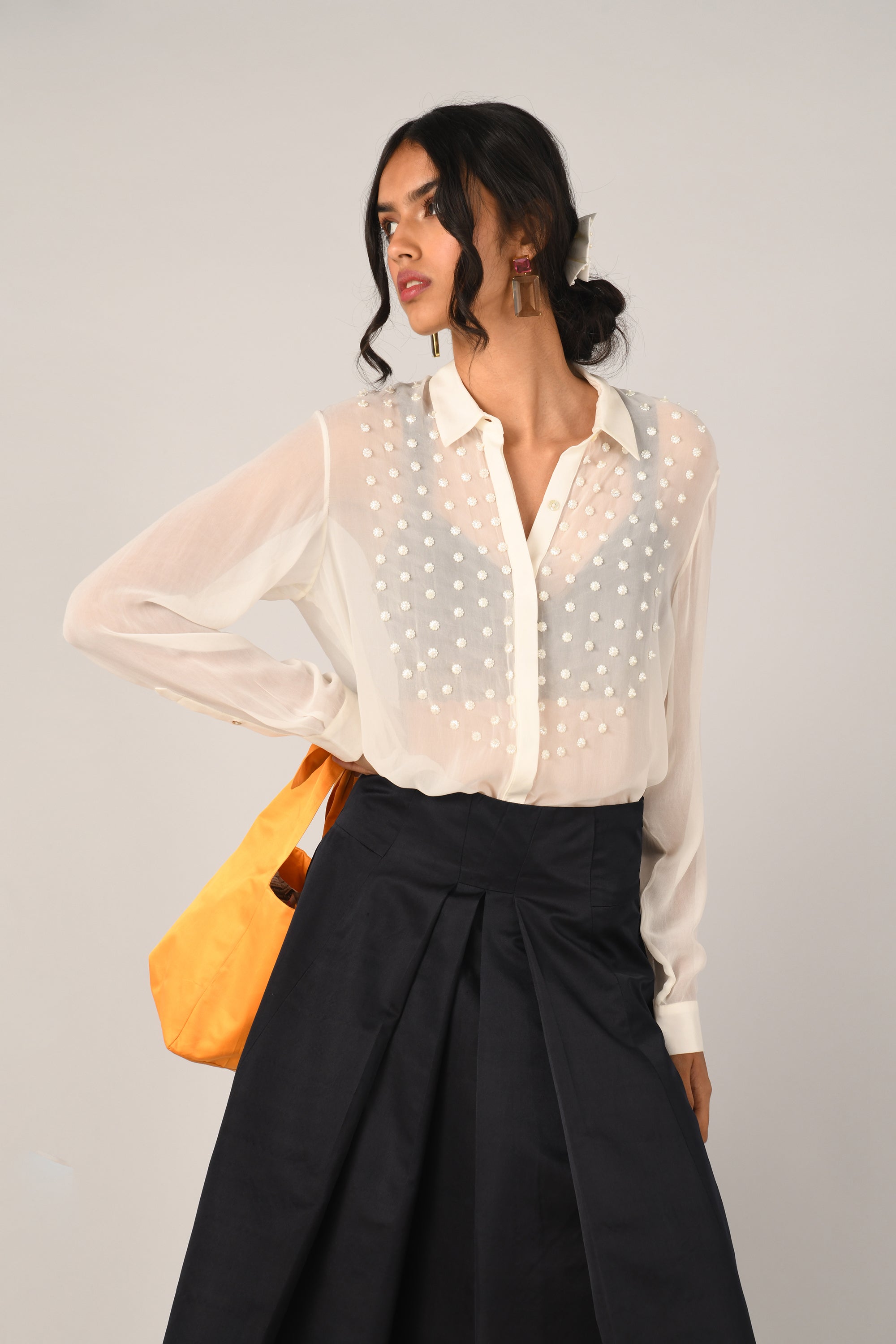 Sombreuil Yoke Embroidery Shirt