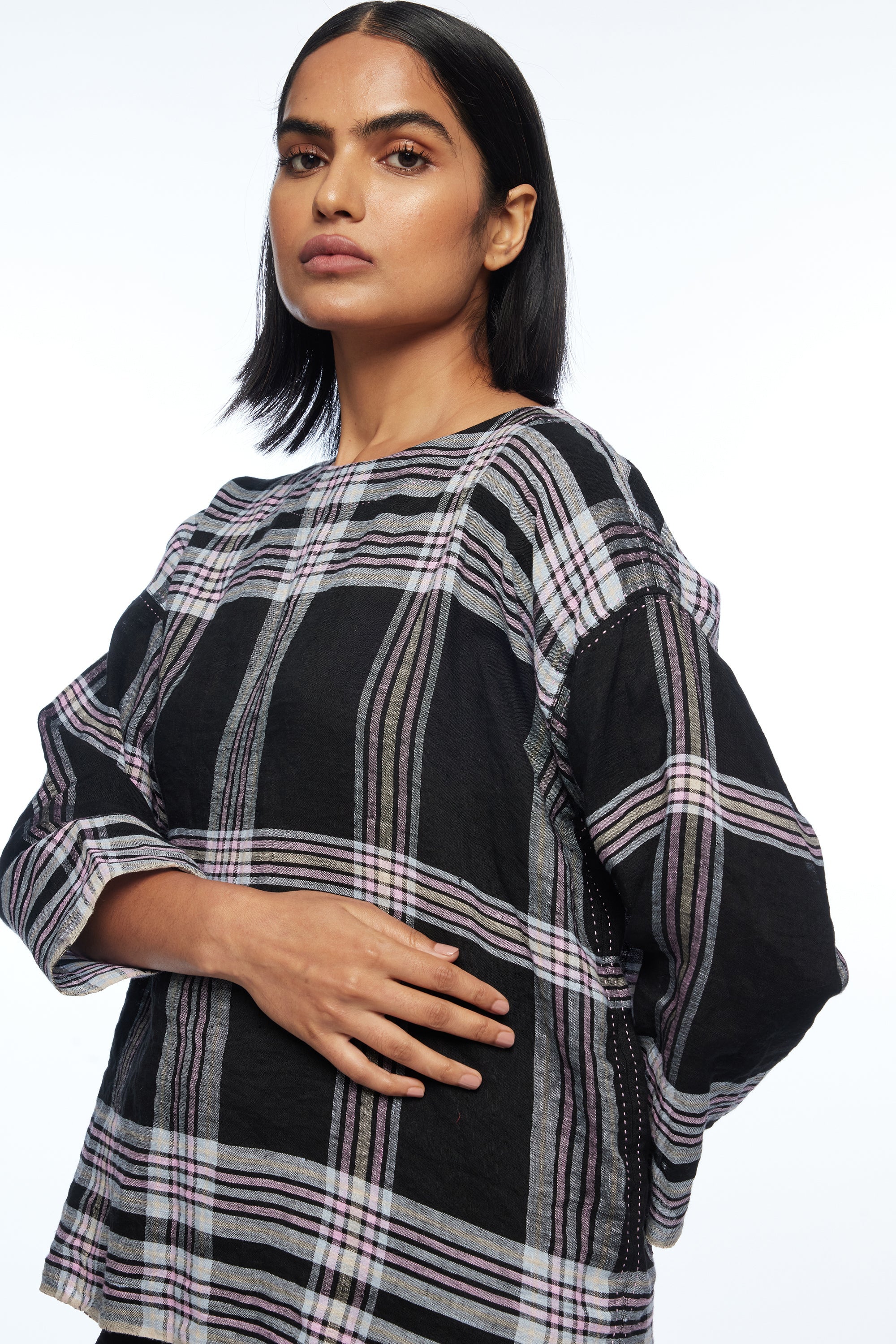 Caesia Boat Neck Boxy Top