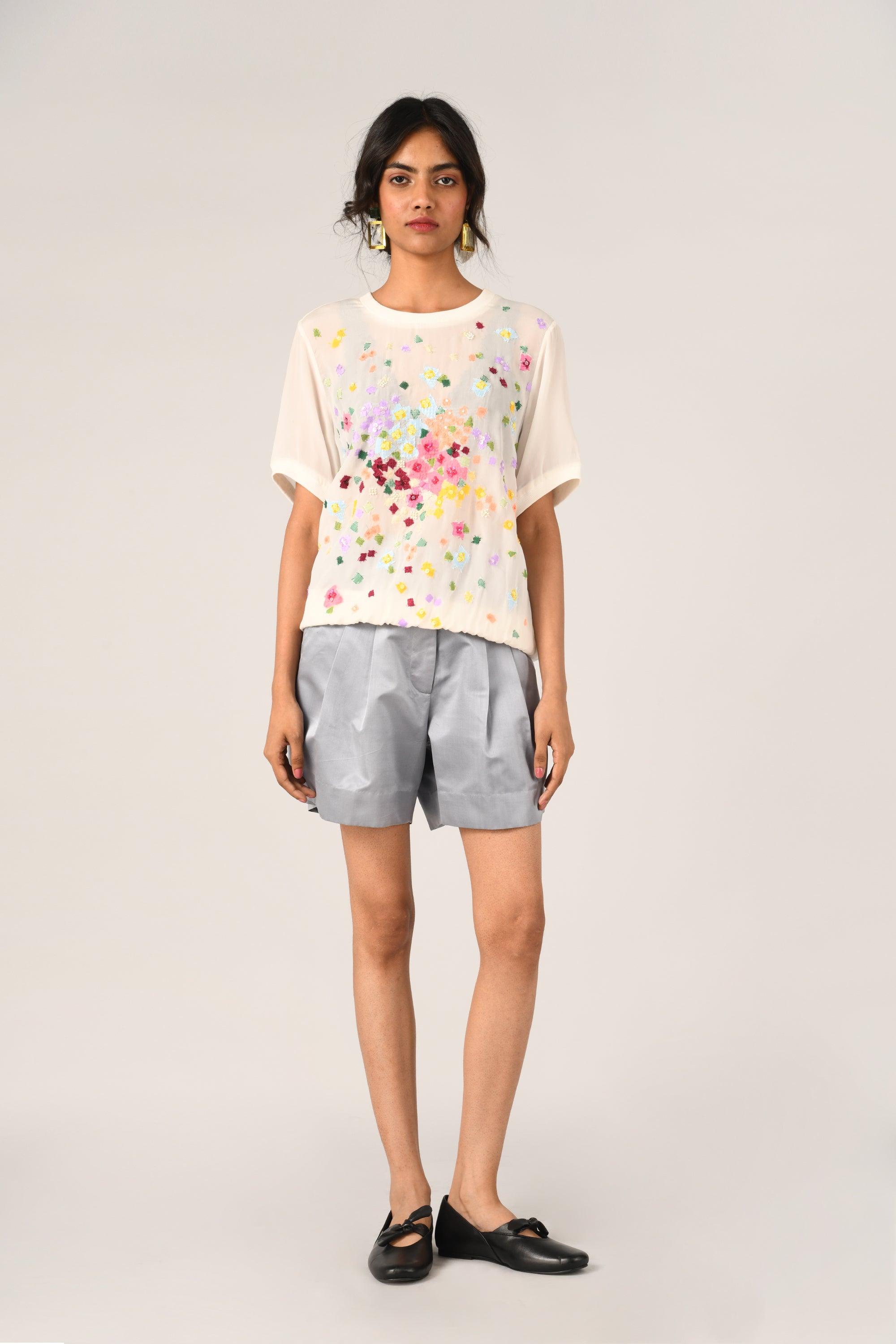 Rib Embroidered T-Shirt