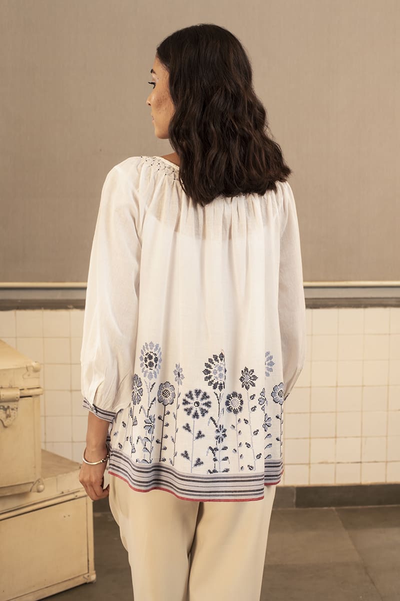 METHENY EMBROIDERED TOP