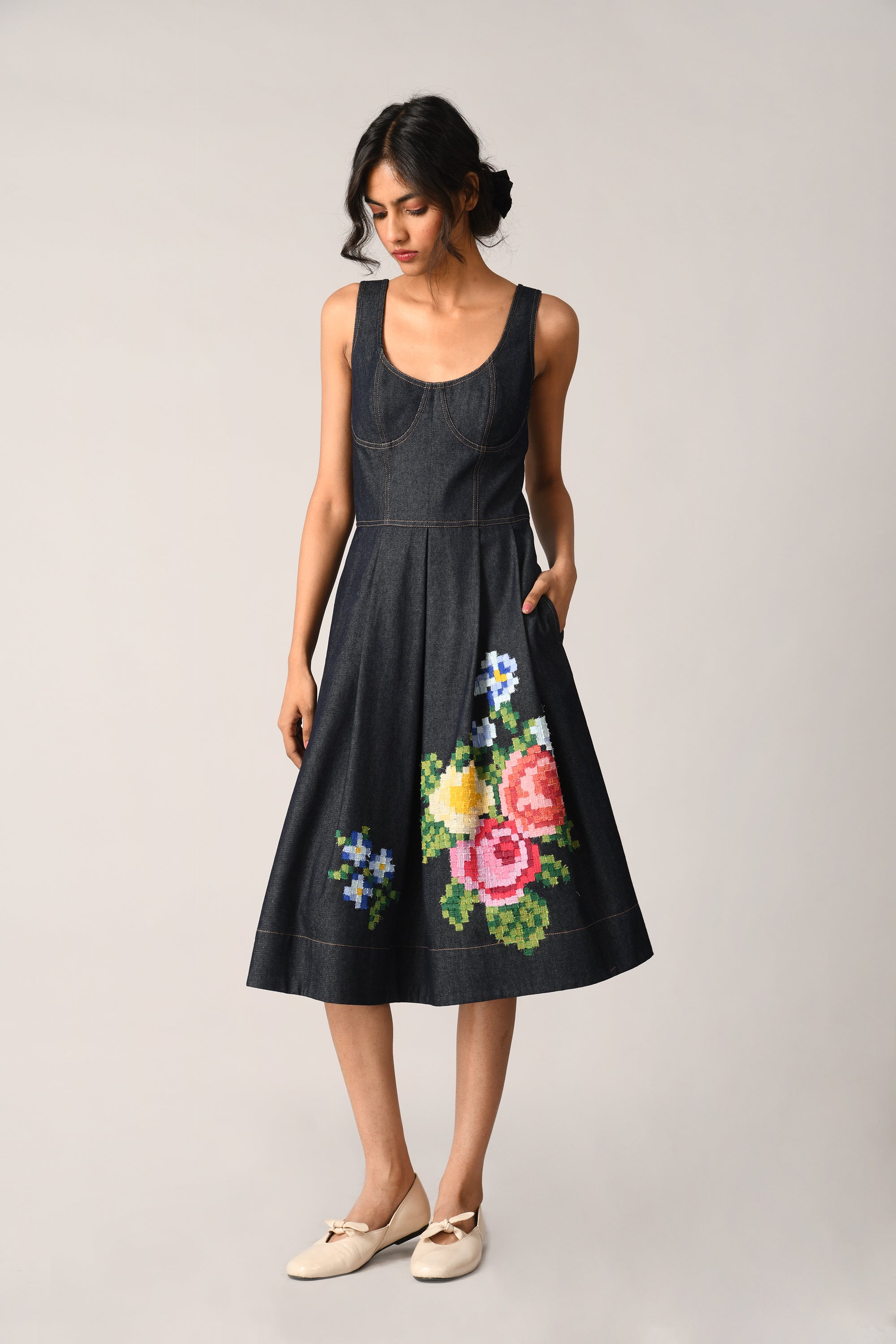 Sherardii Embroidered Corset Dress