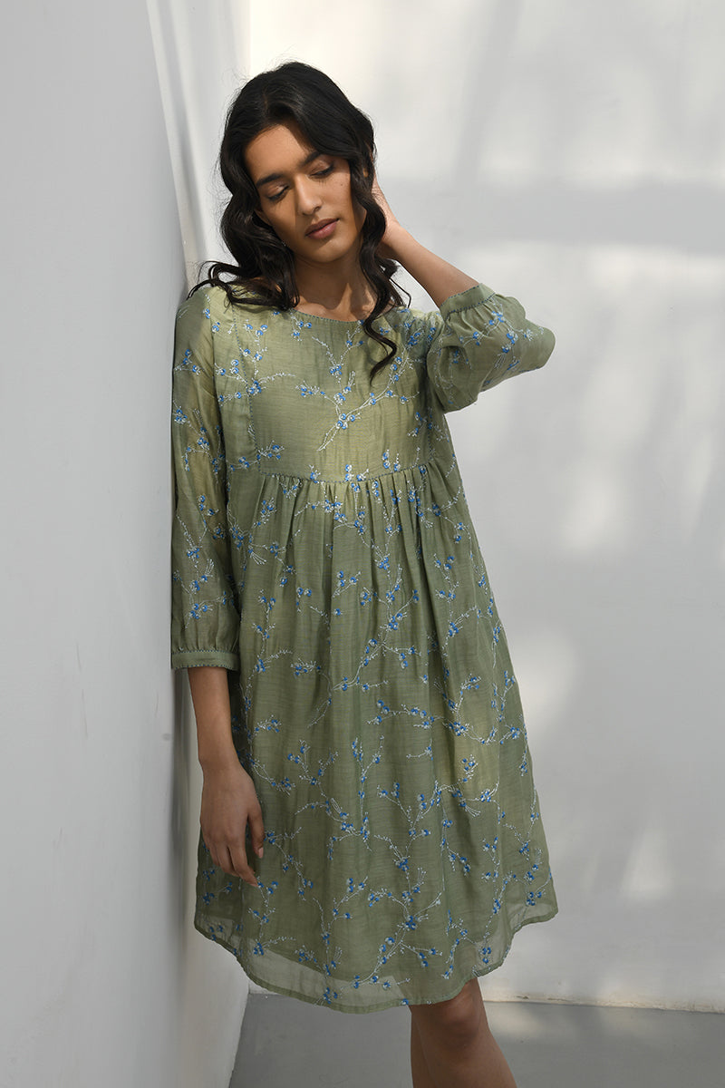 Lotusland Embroidered Dress