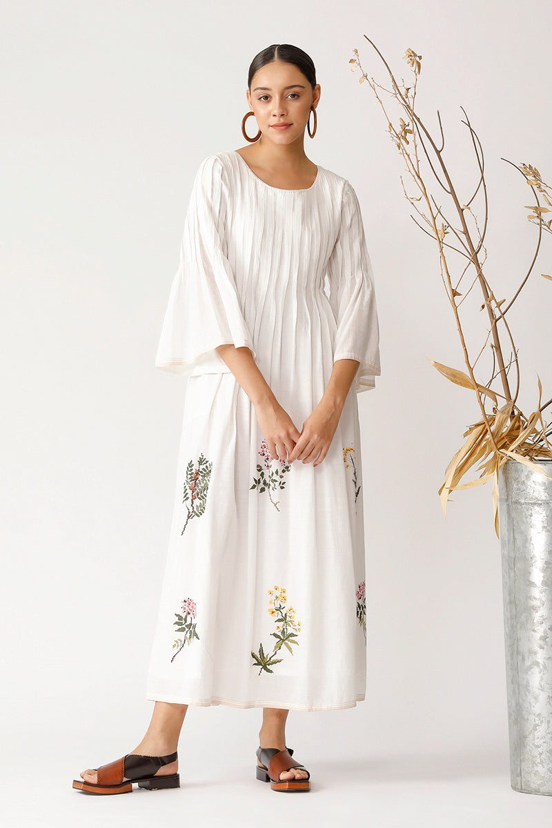 BOX ELDER PLEATED DRESS