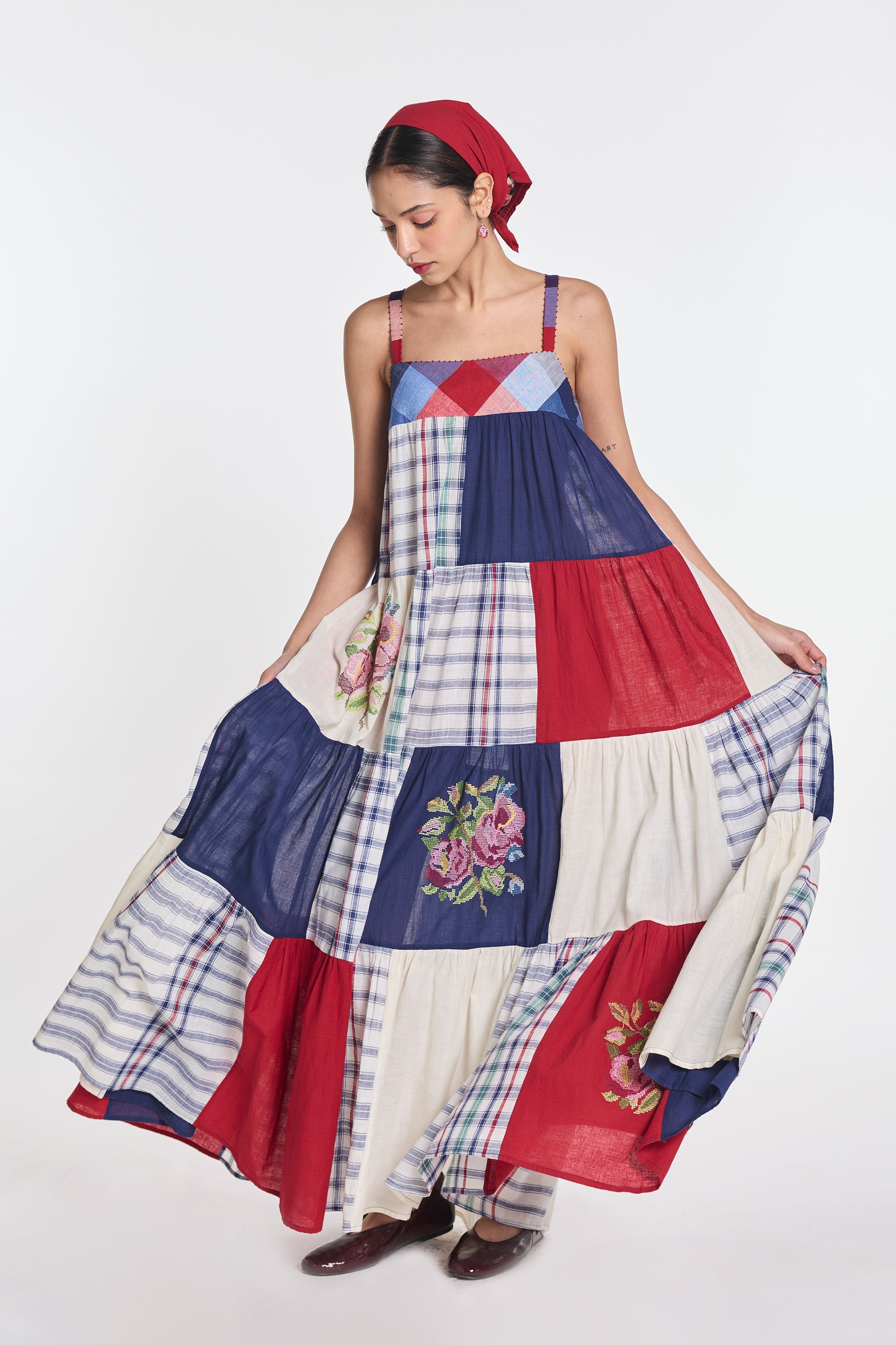 Rafflesia Patchwork Maxi Dress