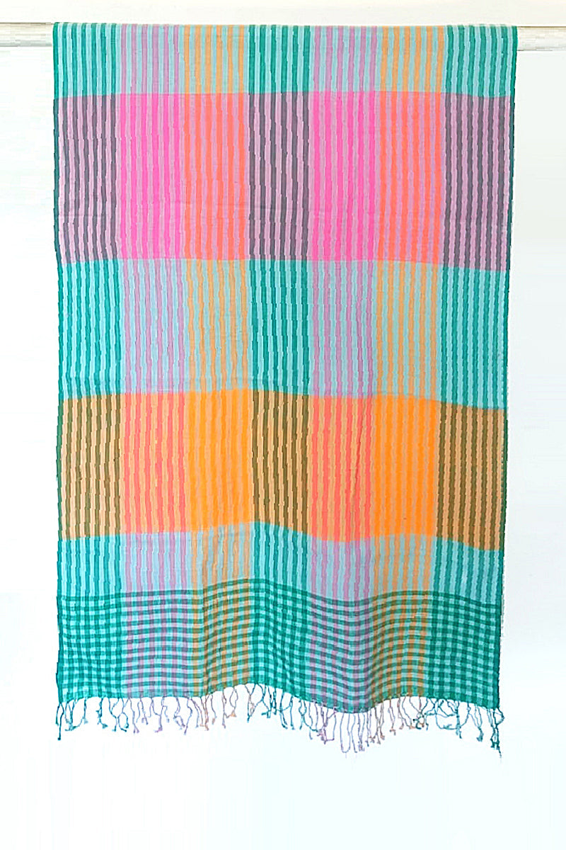 Myosotis Check Scarf