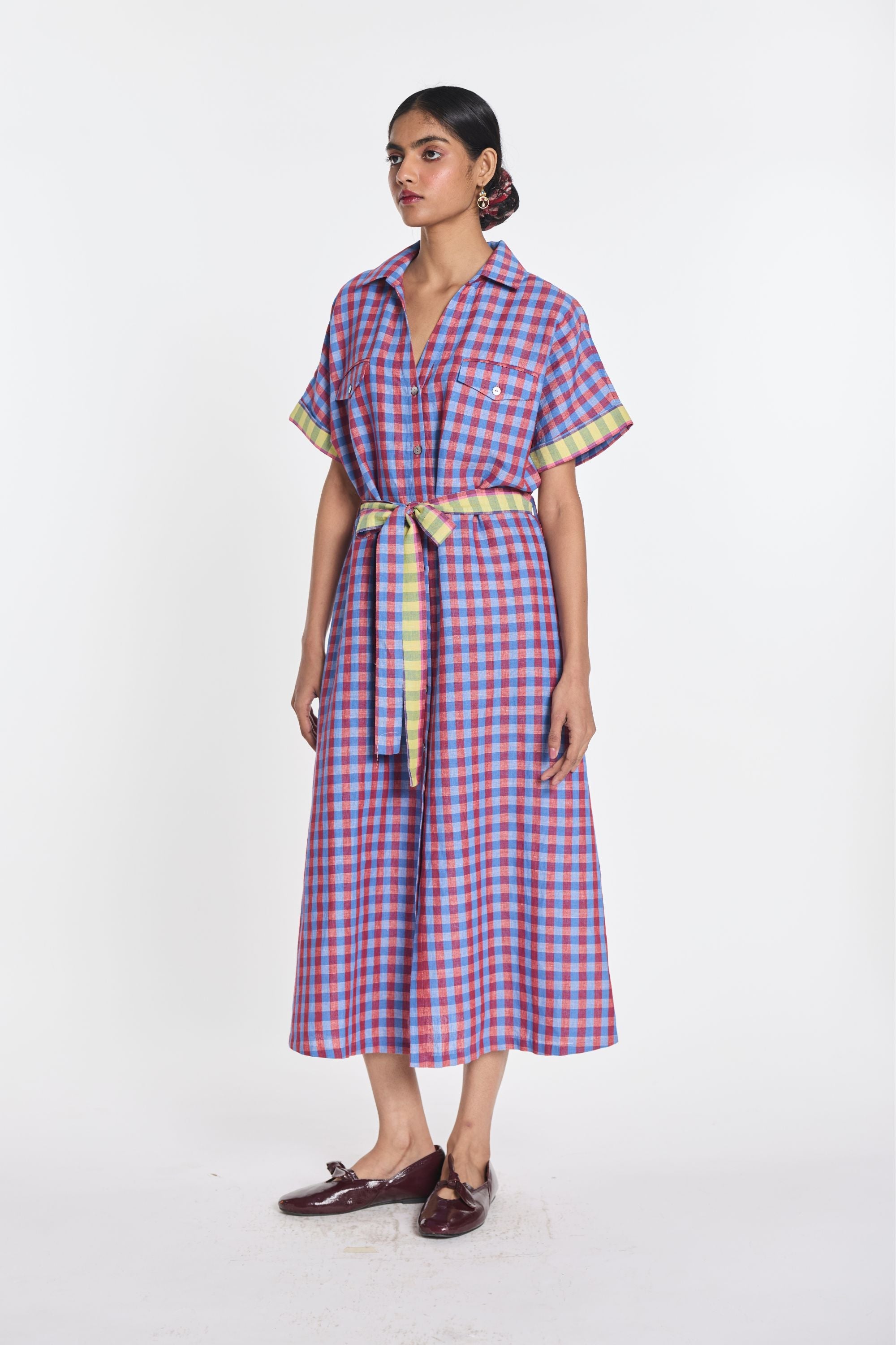 Selah Gingham Check Dress