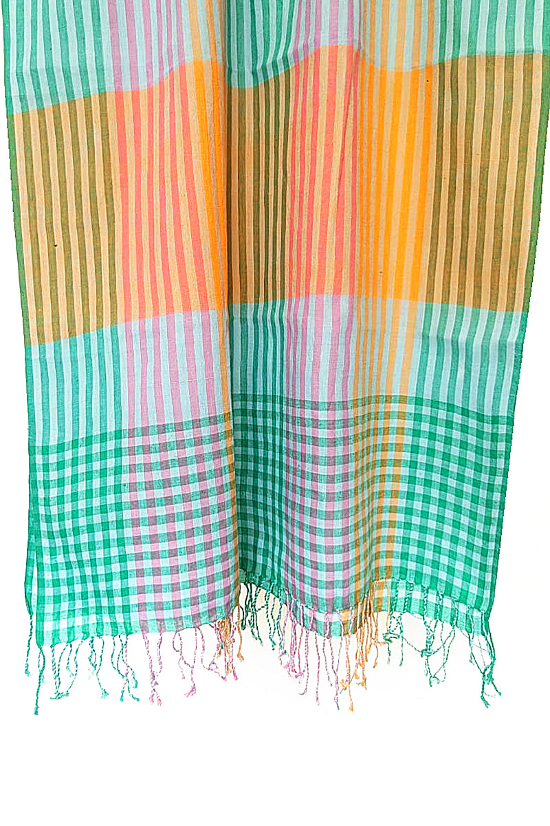 Myosotis Check Scarf