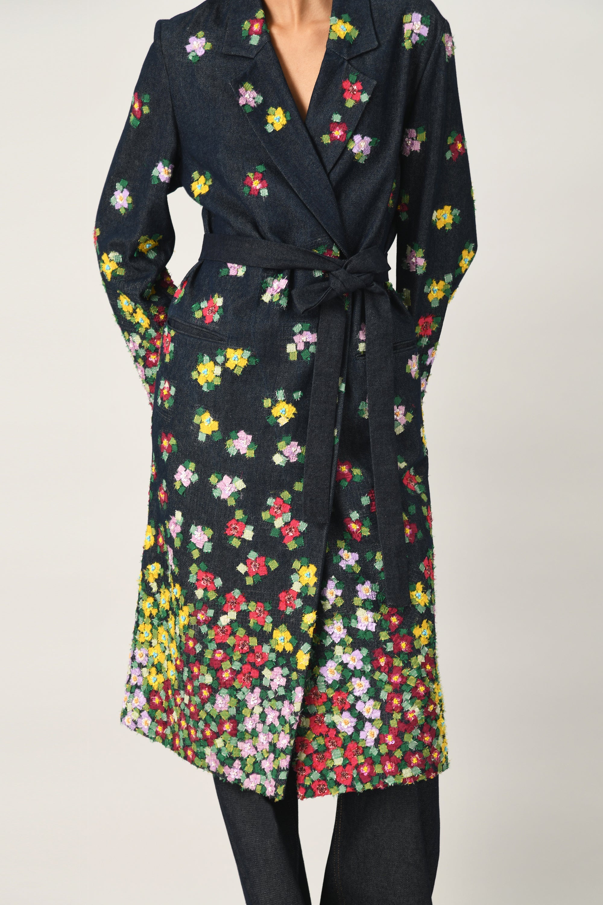 Derongensis Double-Breasted Belted Jacket