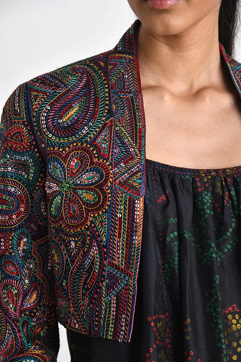 Achilles Embroidery Short Jacket