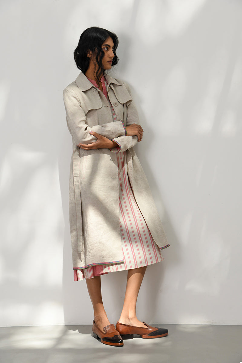Lecco Handloom Trench Jacket