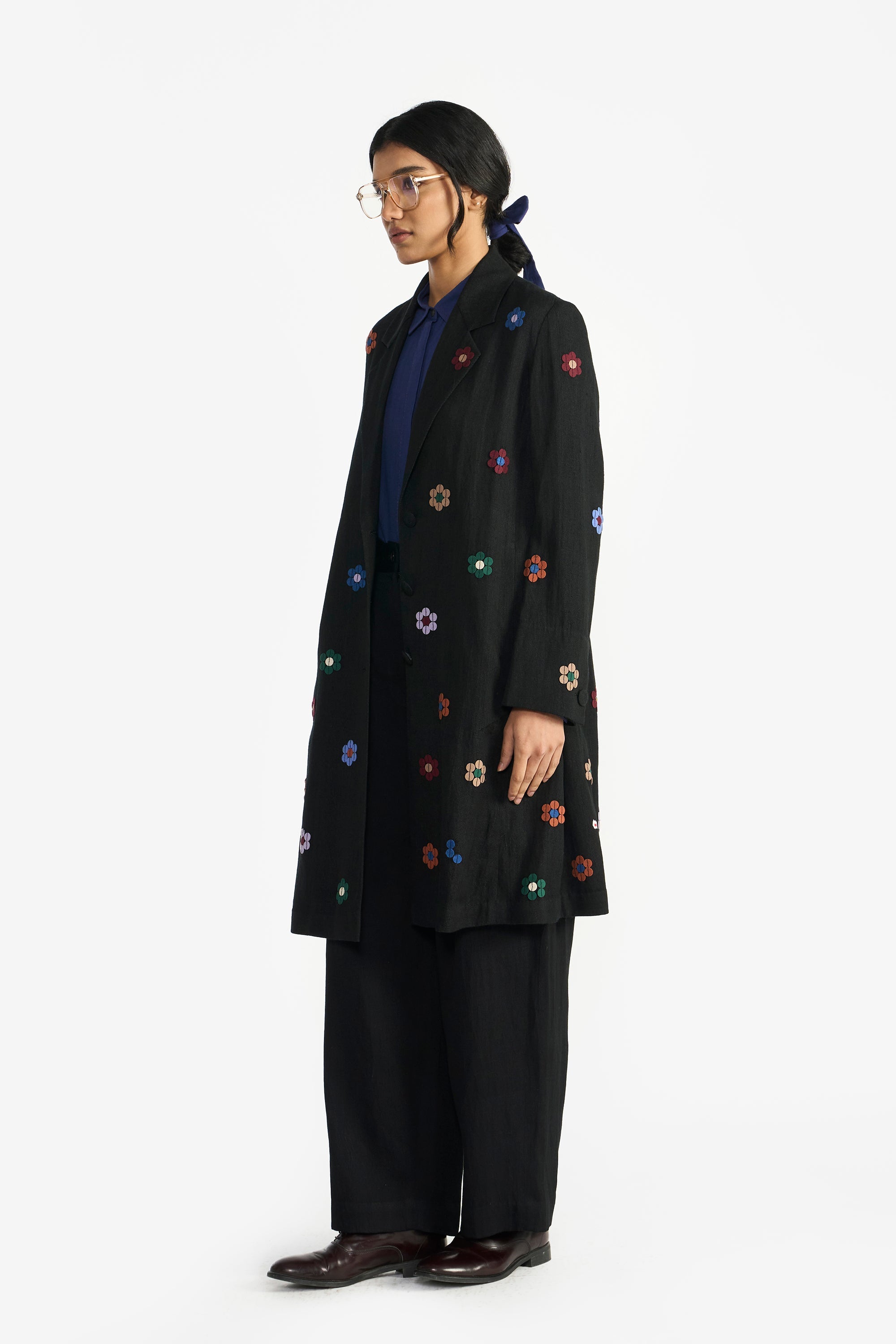 Clusiana Appliqué Long Jacket