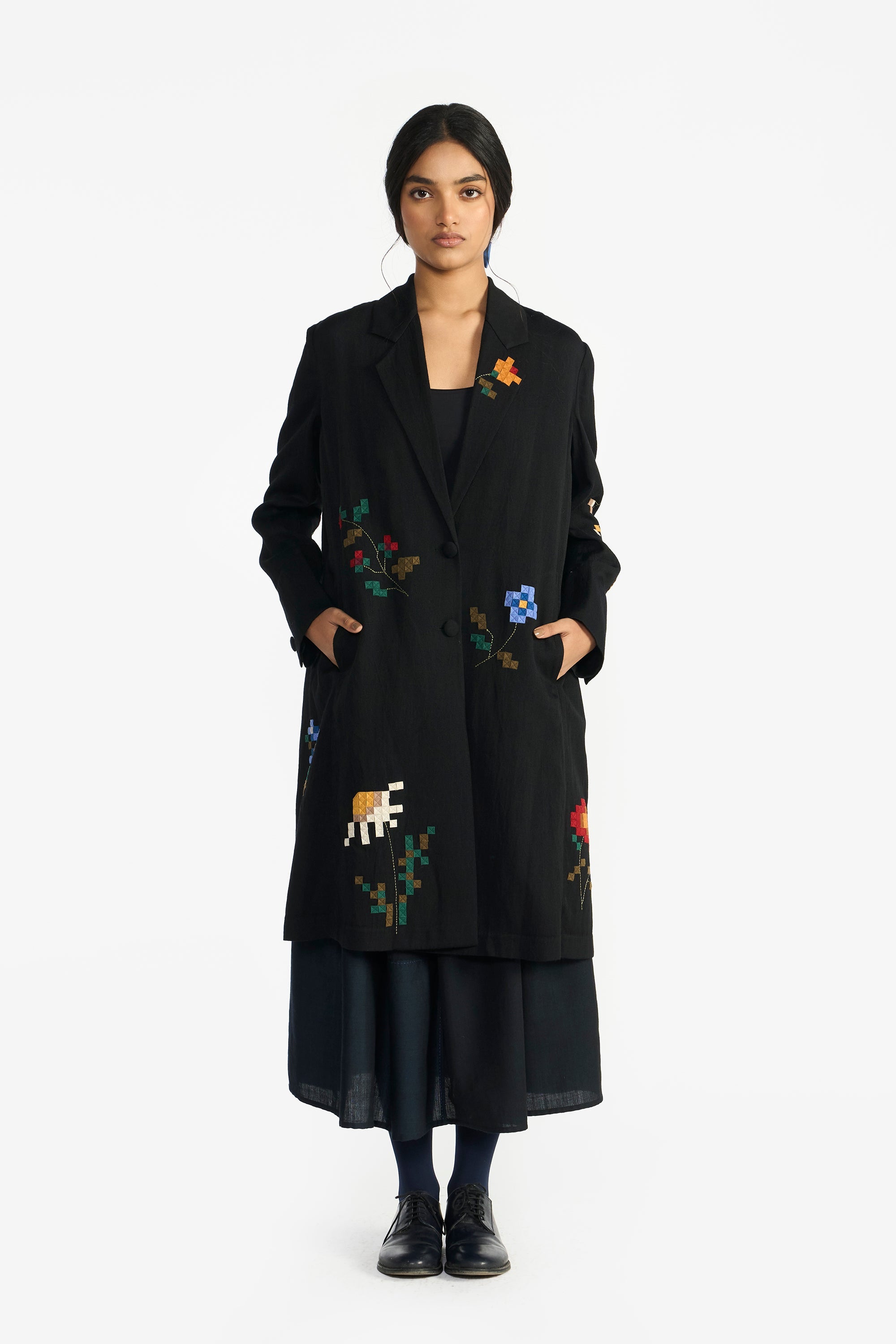 Absalon Appliqué Long Jacket
