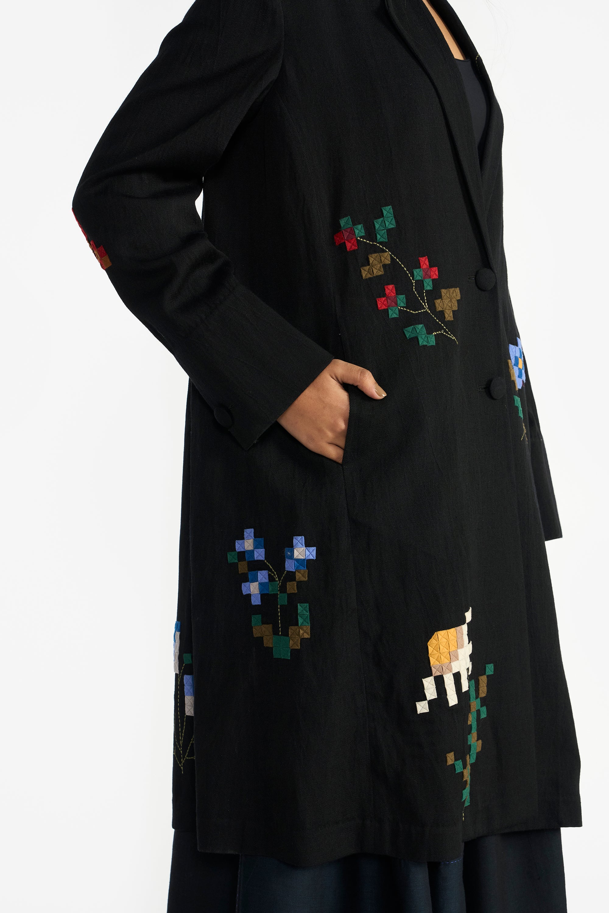 Absalon Appliqué Long Jacket