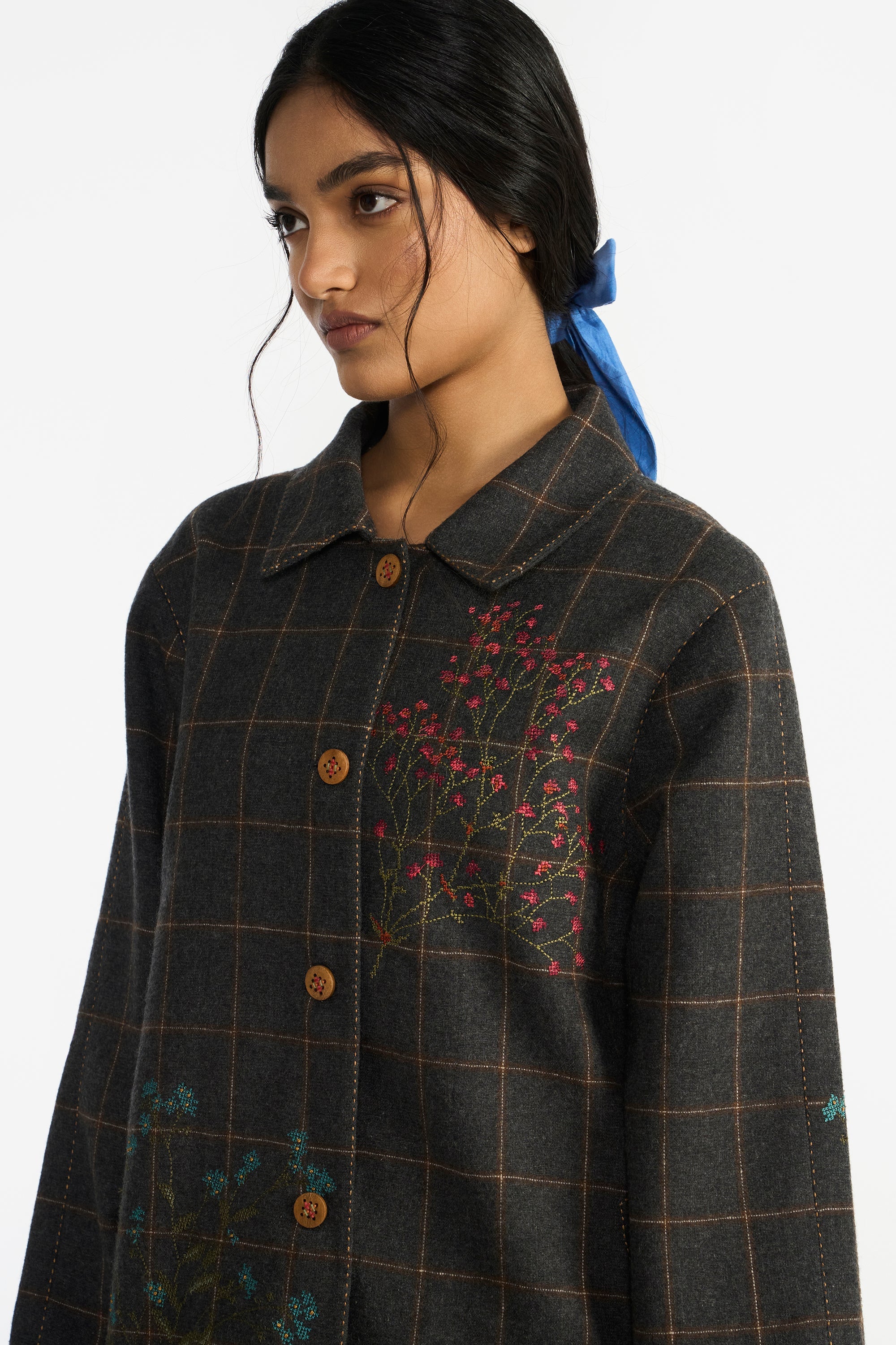 Acropolis Embroidered Shirt Jacket