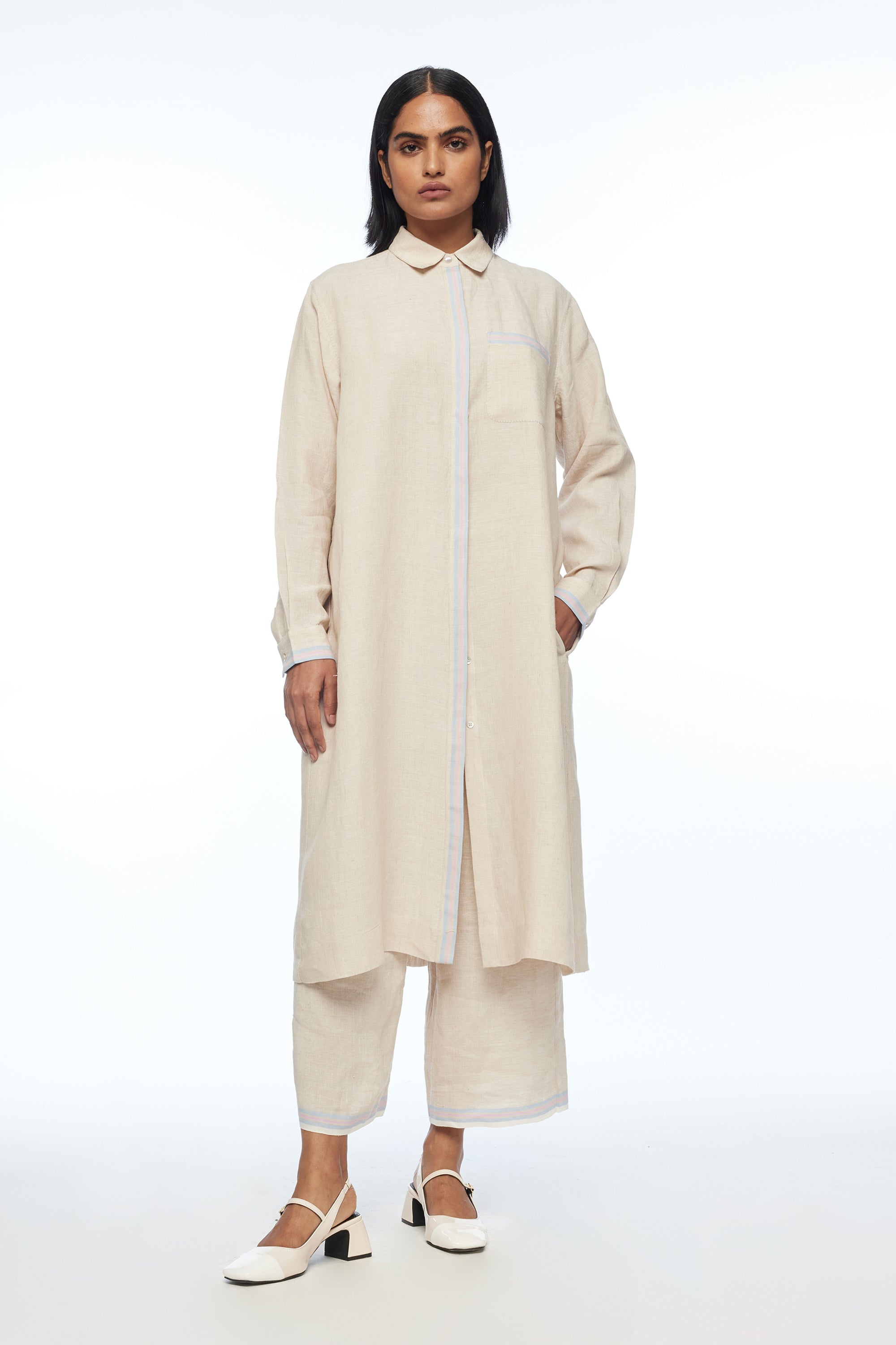 Polyantha Front Open Tunic