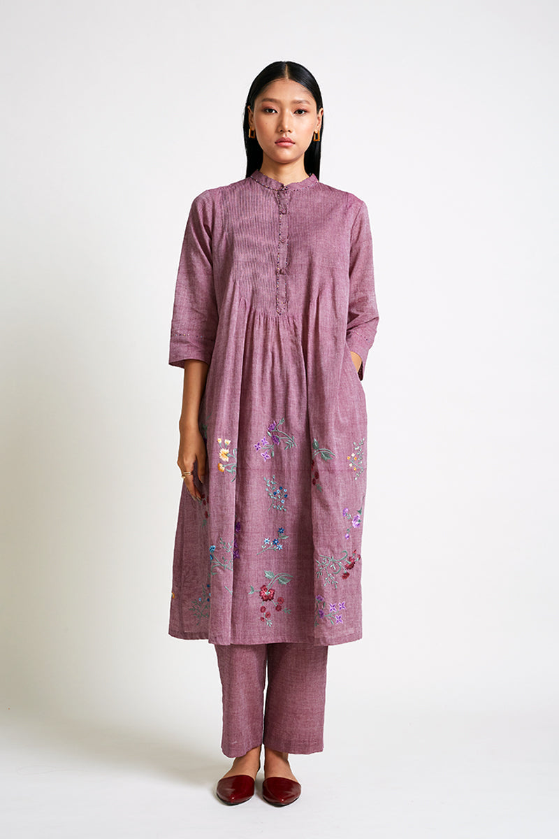 PETUNIA EMBROIDERED KURTA PANT SET