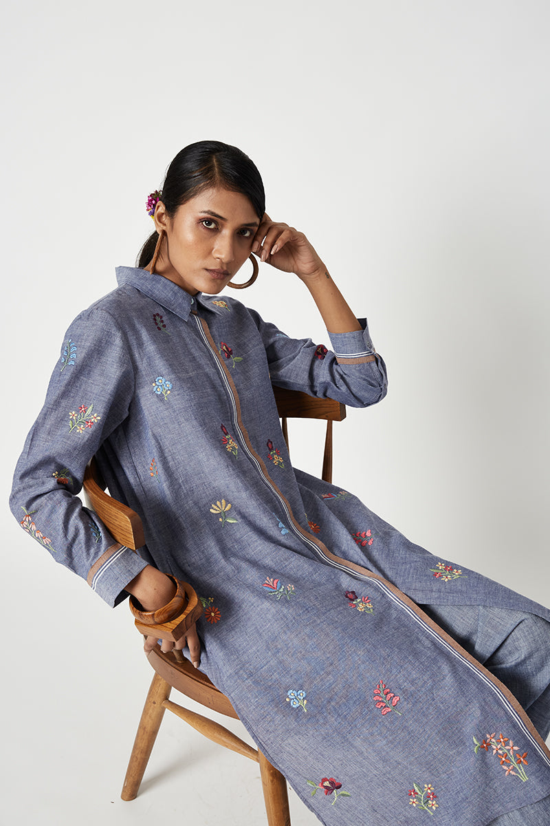 Begonia Embroidered Kurta Set