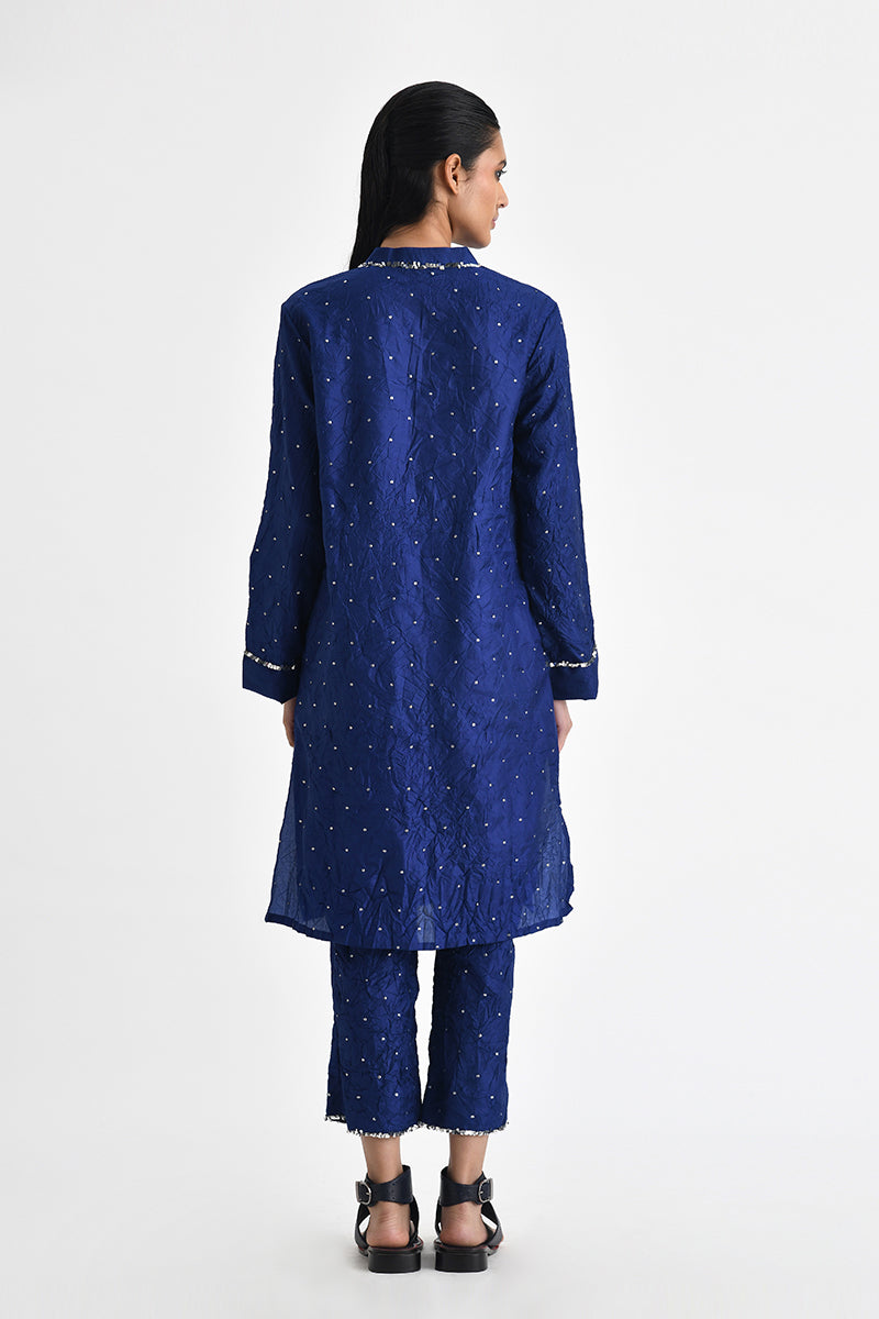 Denmar Crushed Silk Kurta Set