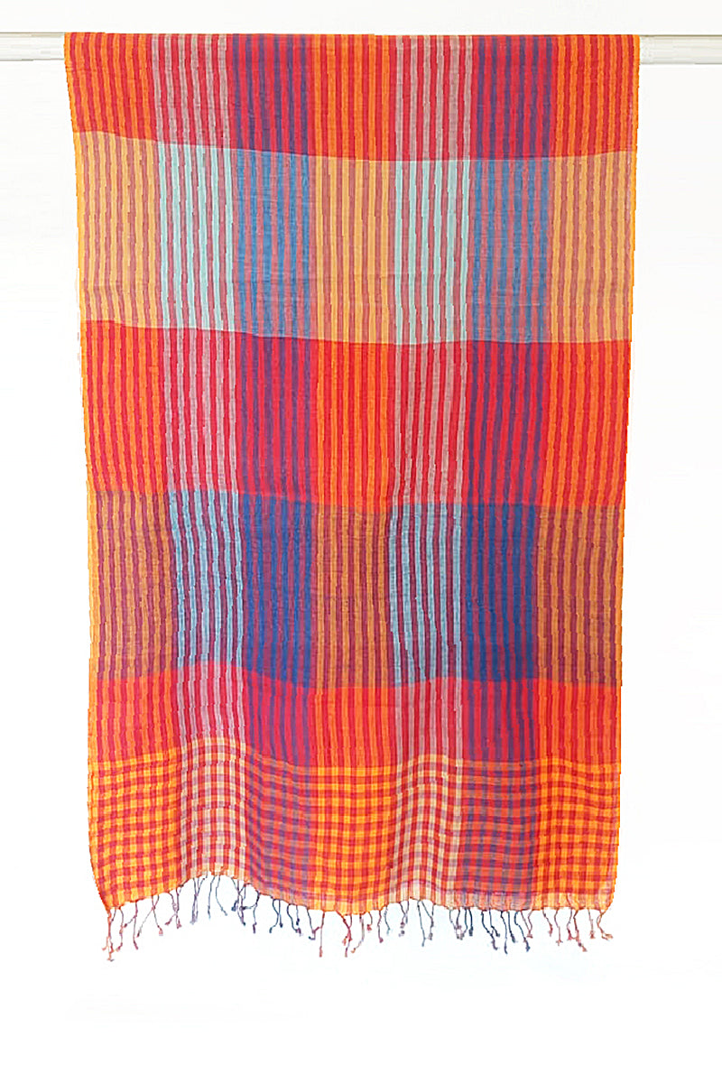 Papaver Check Scarf
