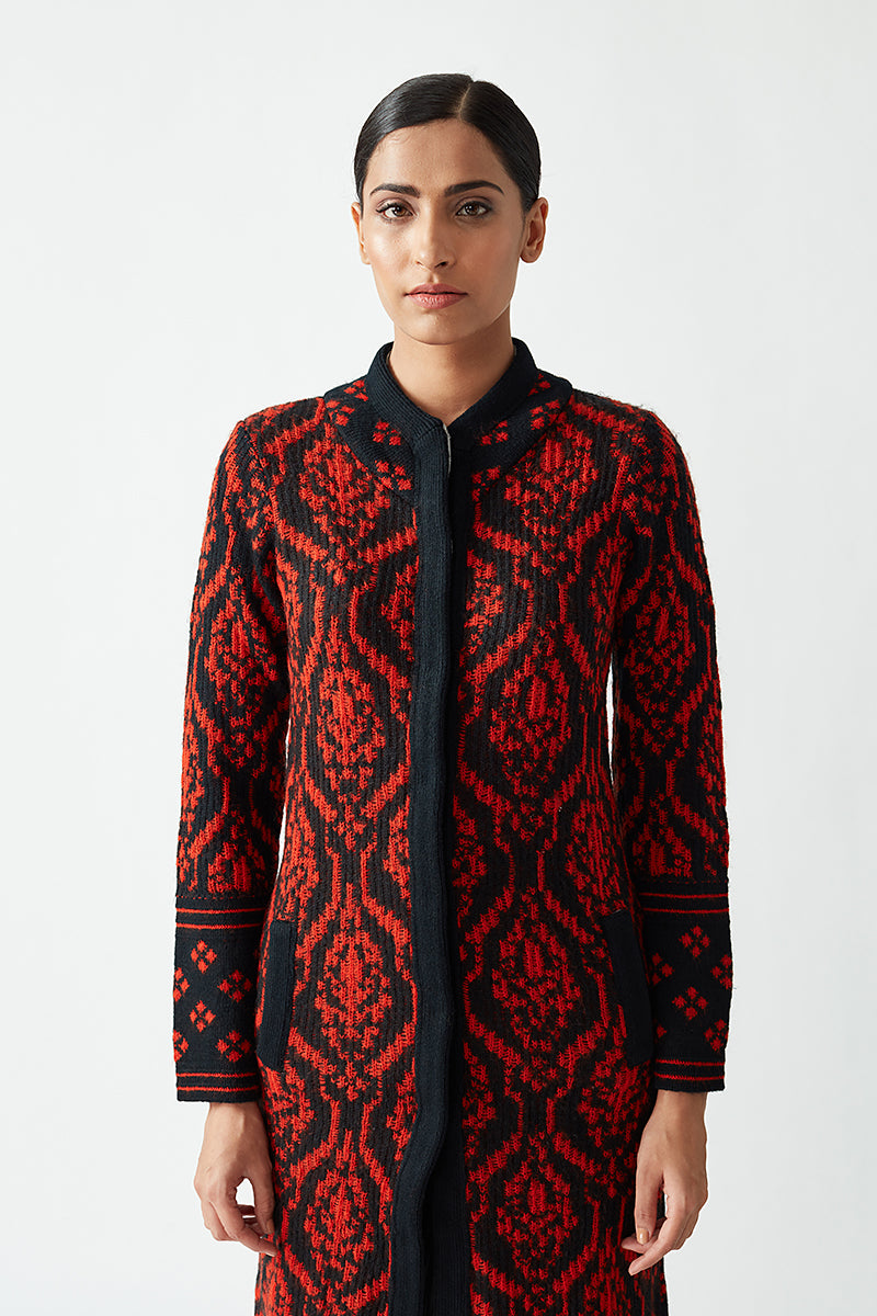 Knitted Jacquard Jacket