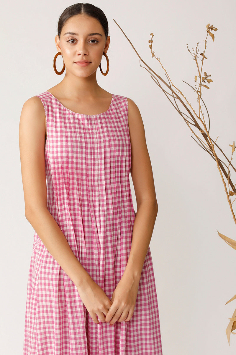 FLAMENCO GINGHAM DRESS