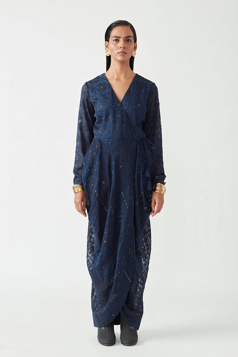 OSCAR EMBROIDERED DRESS