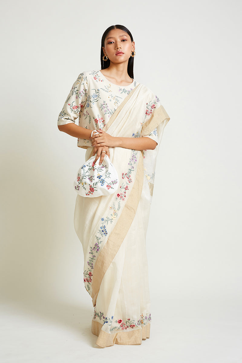 Euphorbia Embroidered Saree