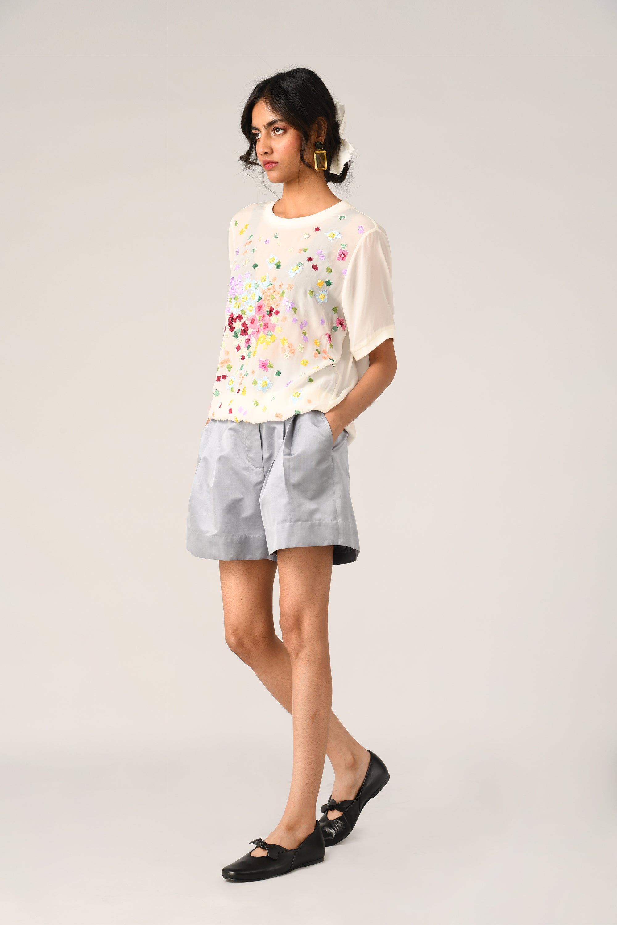 Rib Embroidered T-Shirt