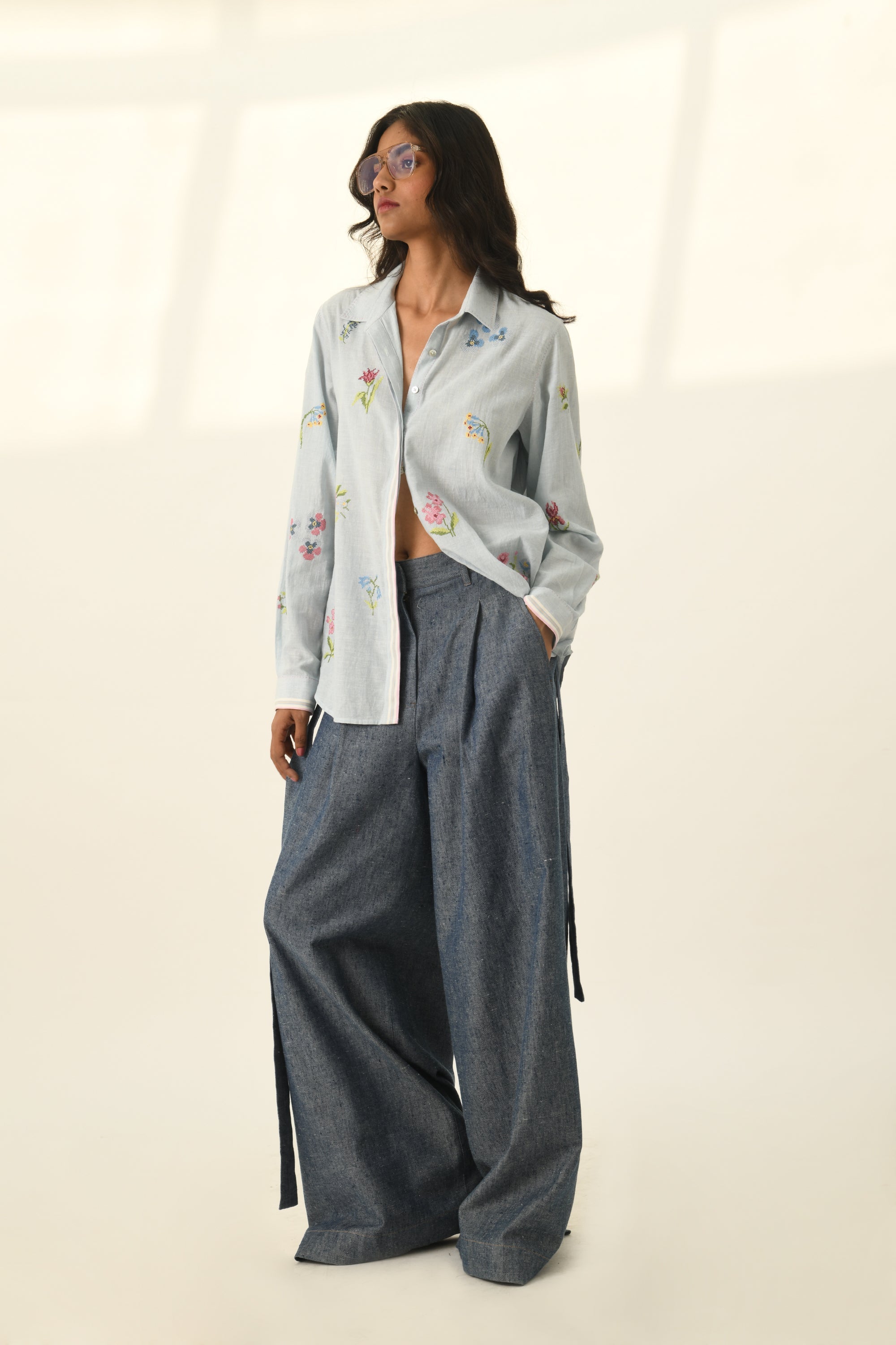 Stellata Wide Leg Belted Pants