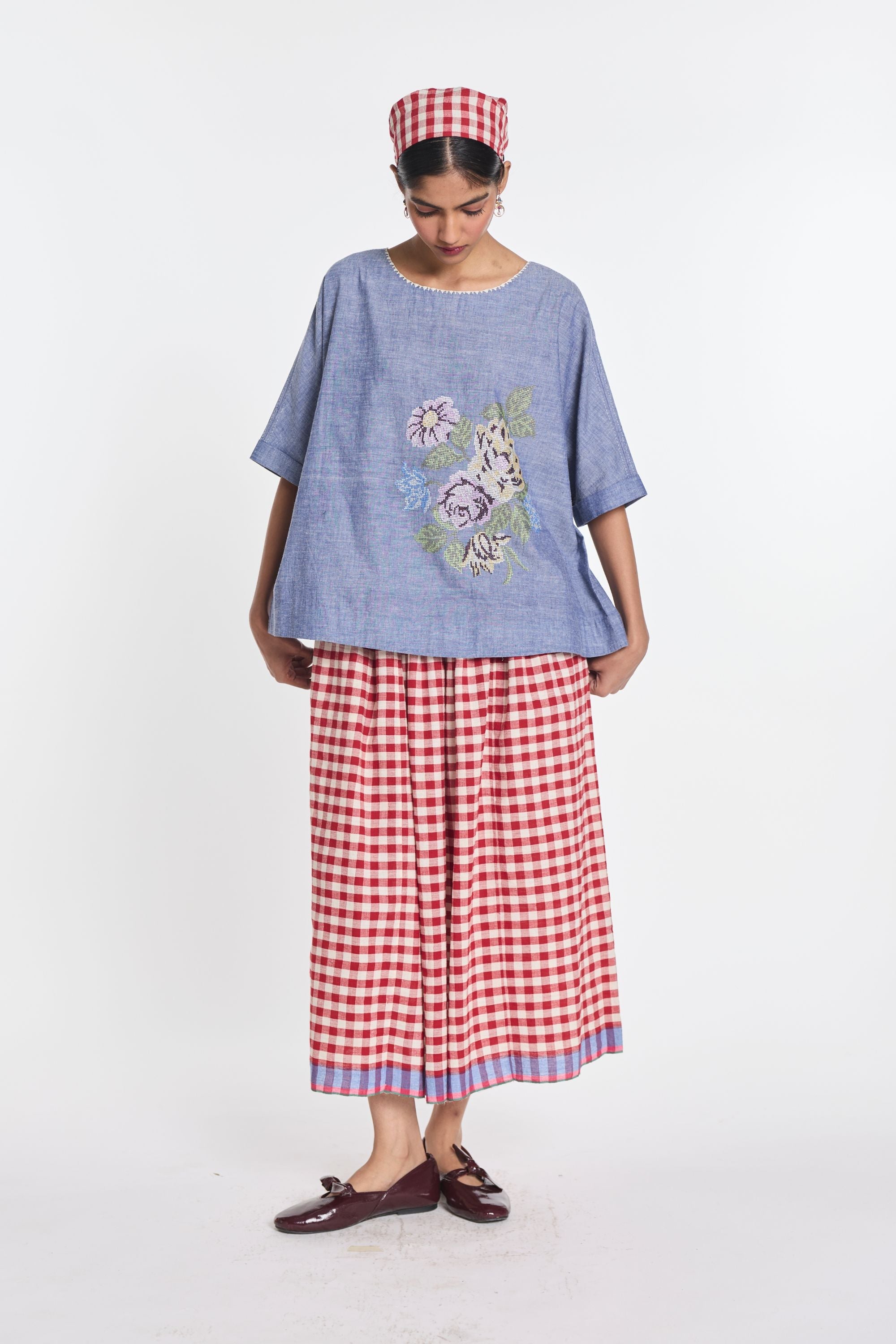 Pearl Embroidered Top