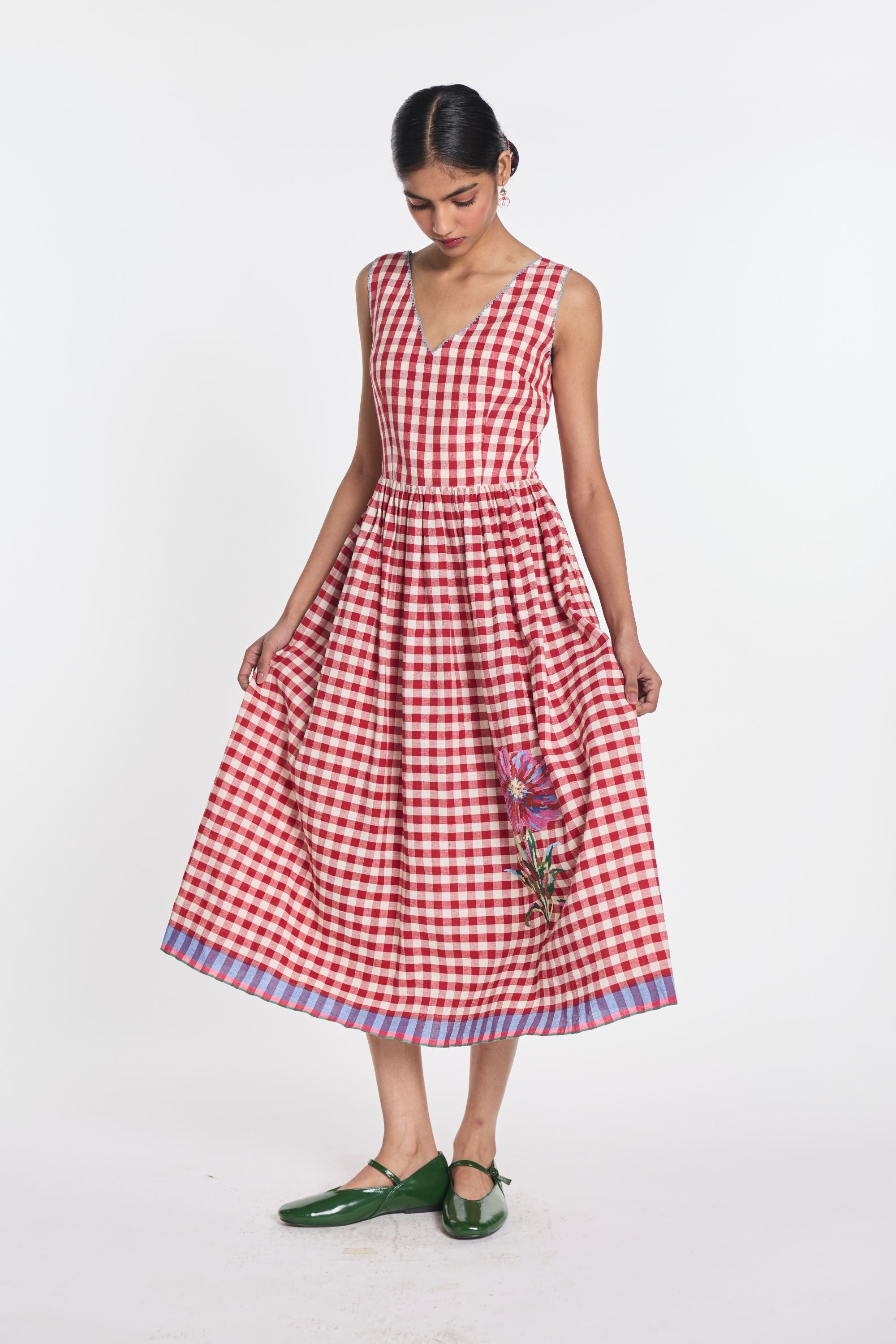 Azure Embroidered Dress