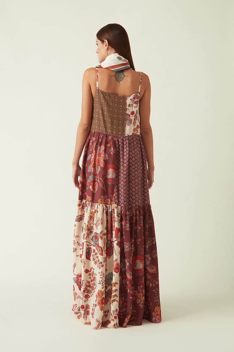 LIMAN PRINTED PATCH DRESS