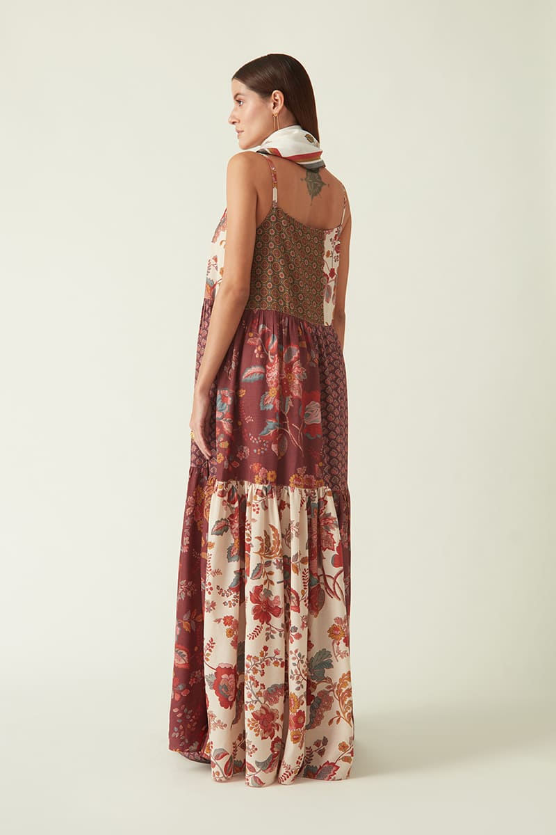 LIMAN PRINTED PATCH DRESS