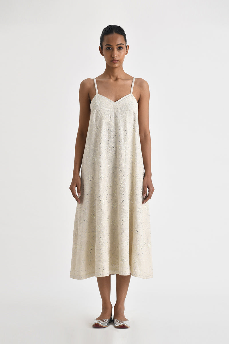 Astras Srappy Embroidered Dress