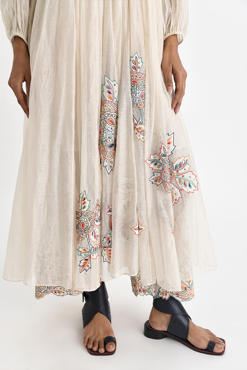 Dikella Embroidered Pleated Tunic