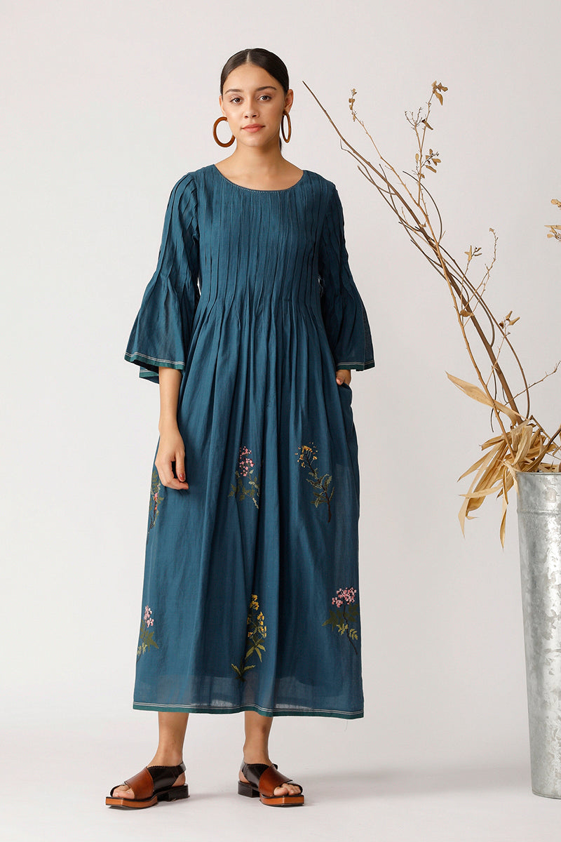 BOX ELDER PLEATED DRESS