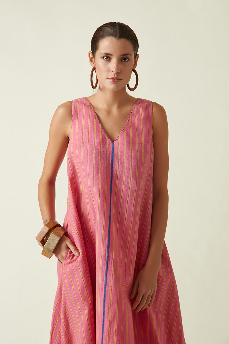 KOLAGHAT SLEEVELESS DRESS
