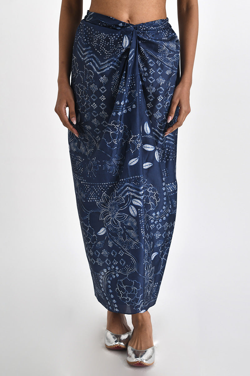 Ballacio Printed Skirt With Knot