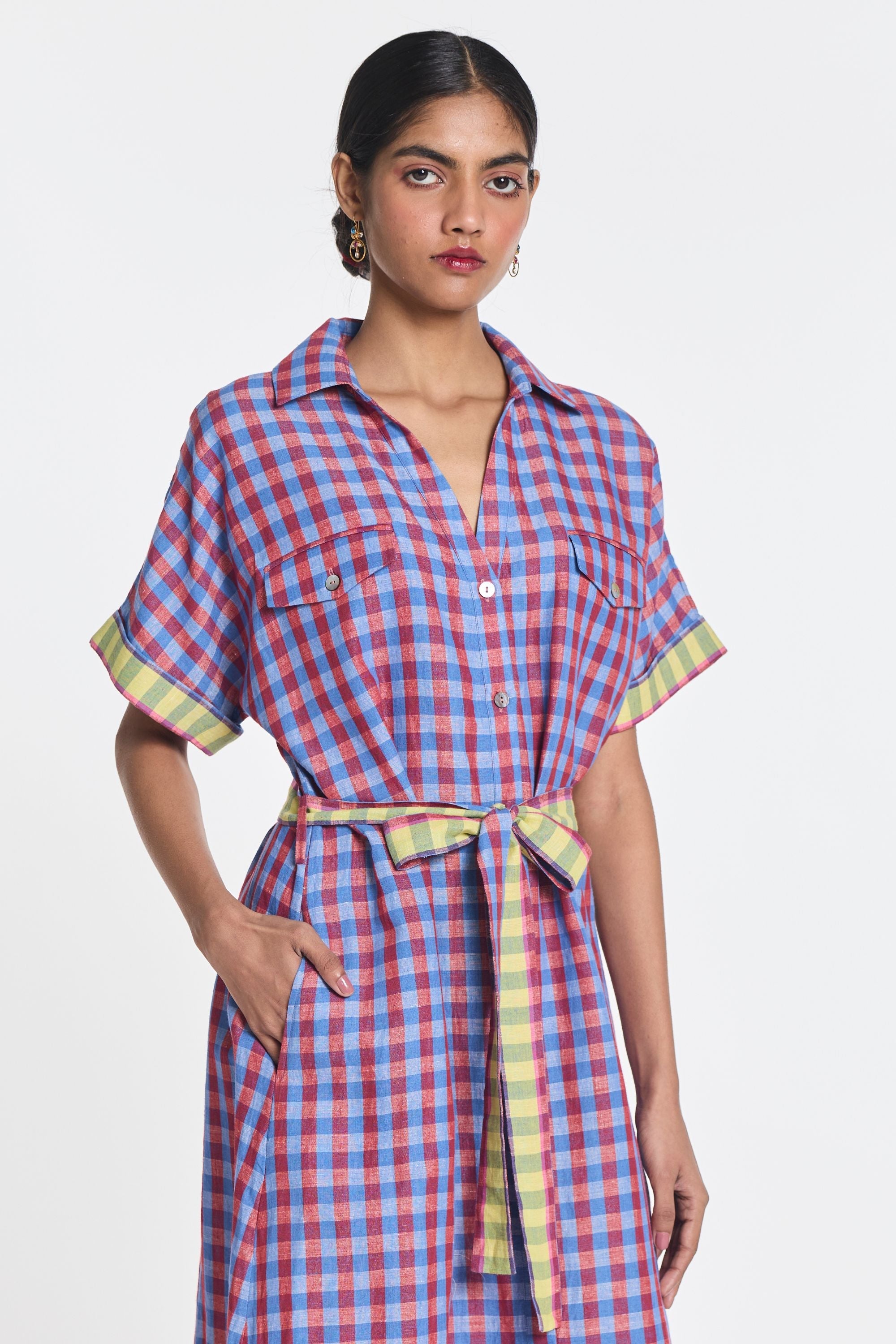 Selah Gingham Check Dress