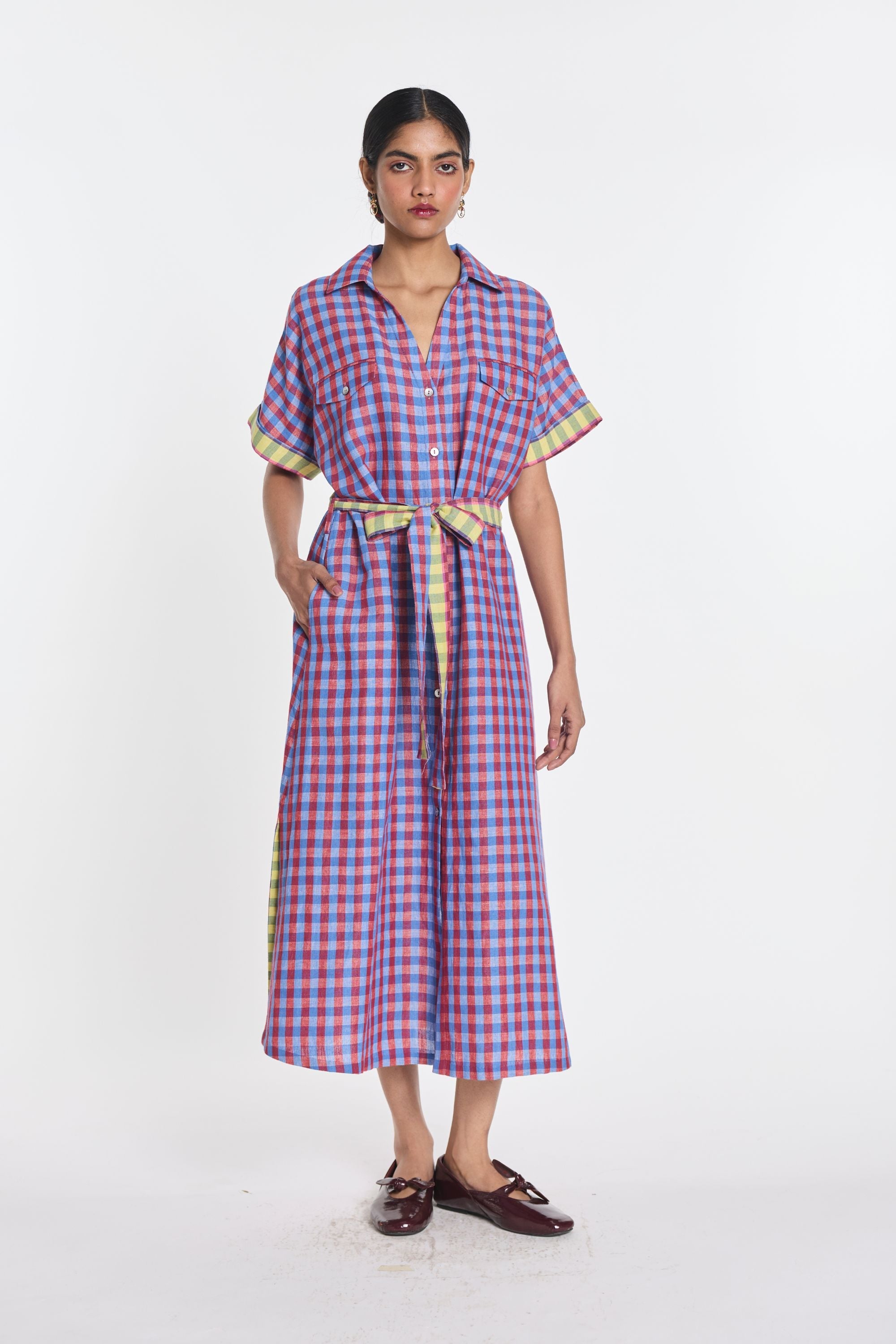 Selah Gingham Check Dress