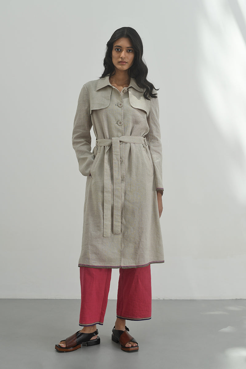 Lecco Handloom Trench Jacket