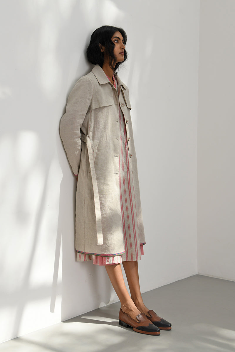 Lecco Handloom Trench Jacket