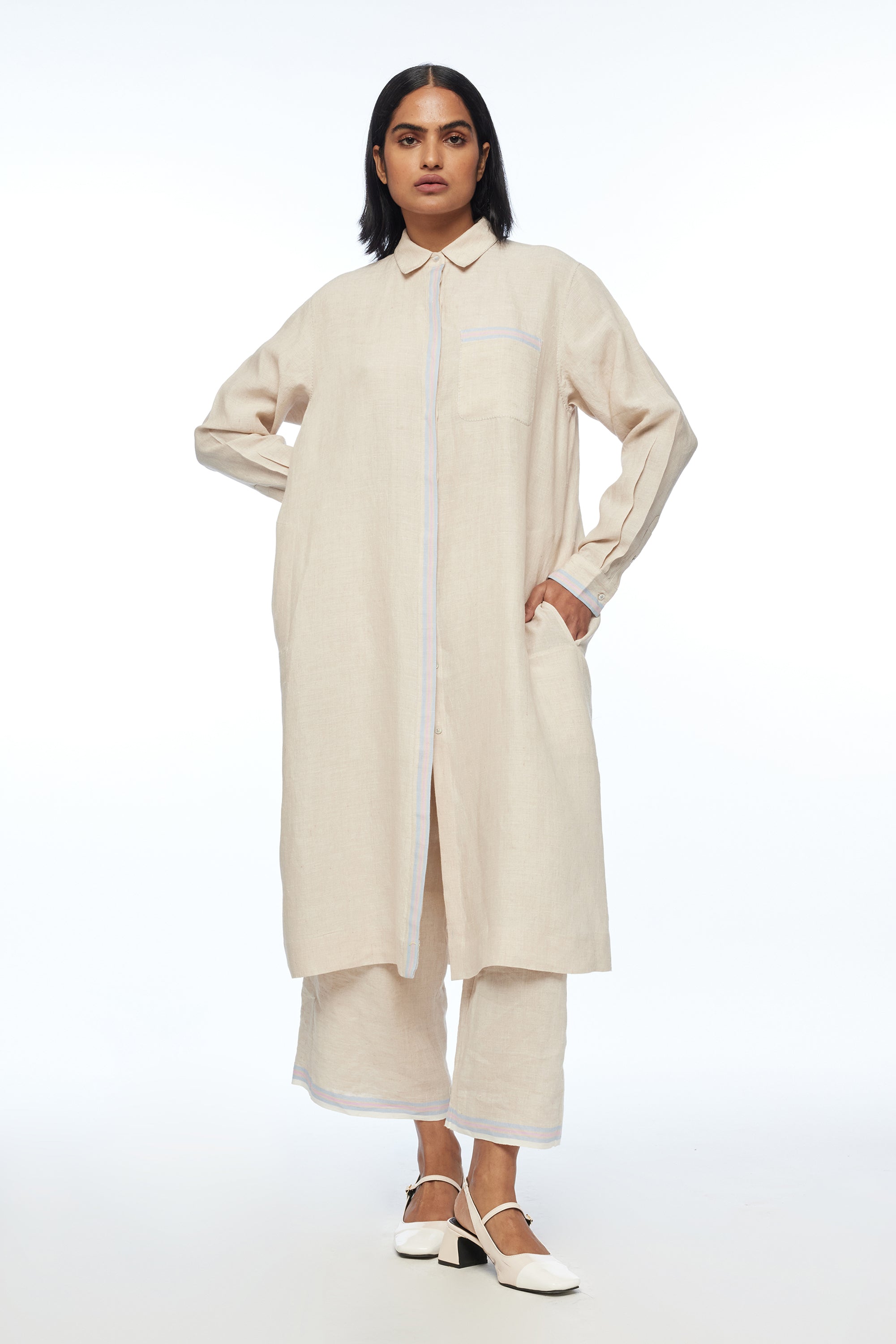 Polyantha Front Open Tunic