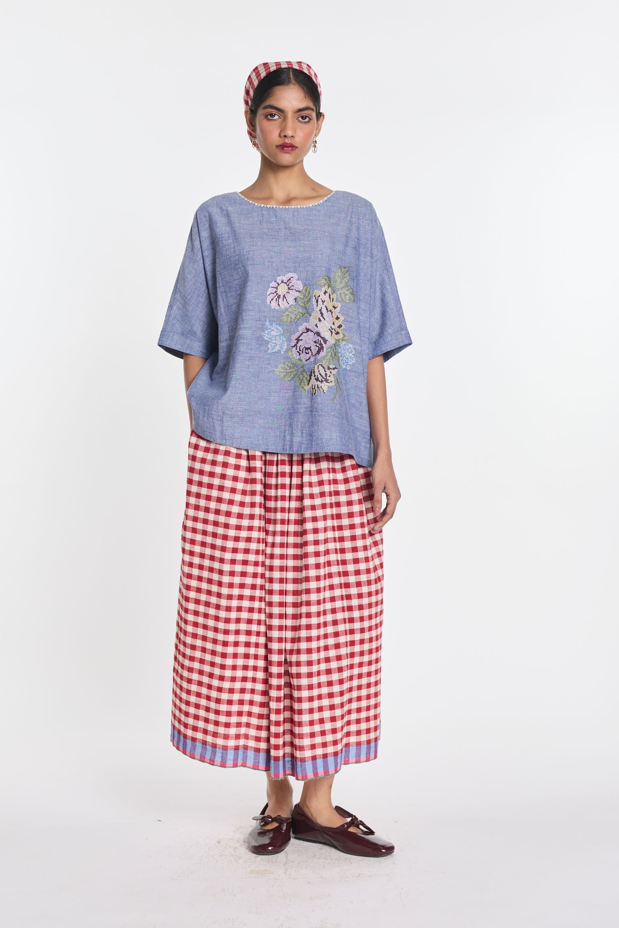 Pearl Embroidered Top