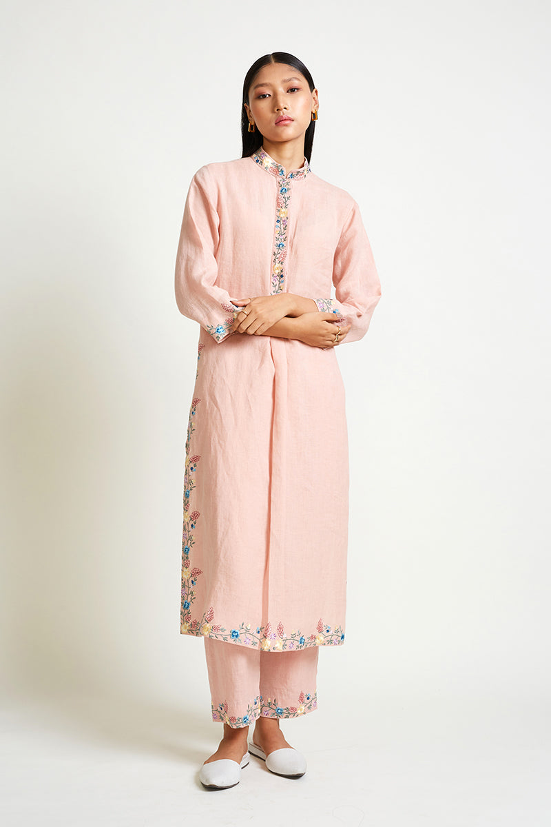 Candytuft Embroidered Kurta Set