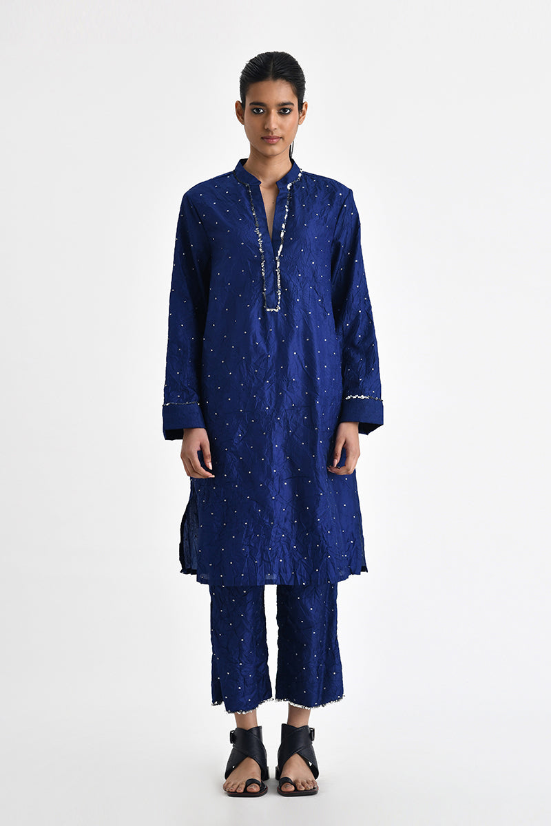 Denmar Crushed Silk Kurta Set