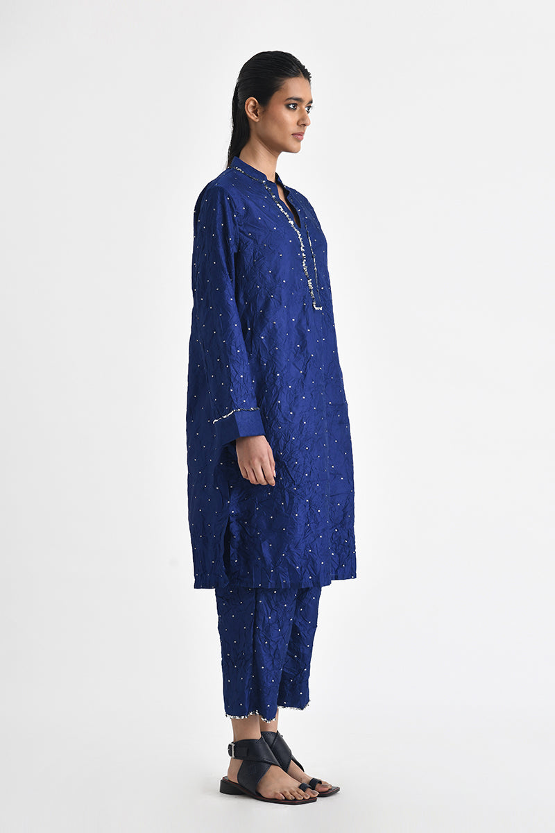 Denmar Crushed Silk Kurta Set